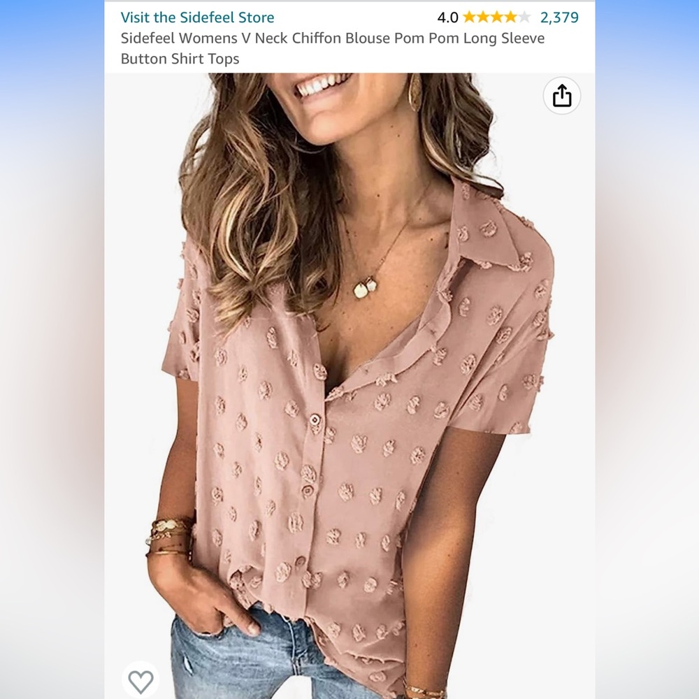 NWOT Swiss dot button up